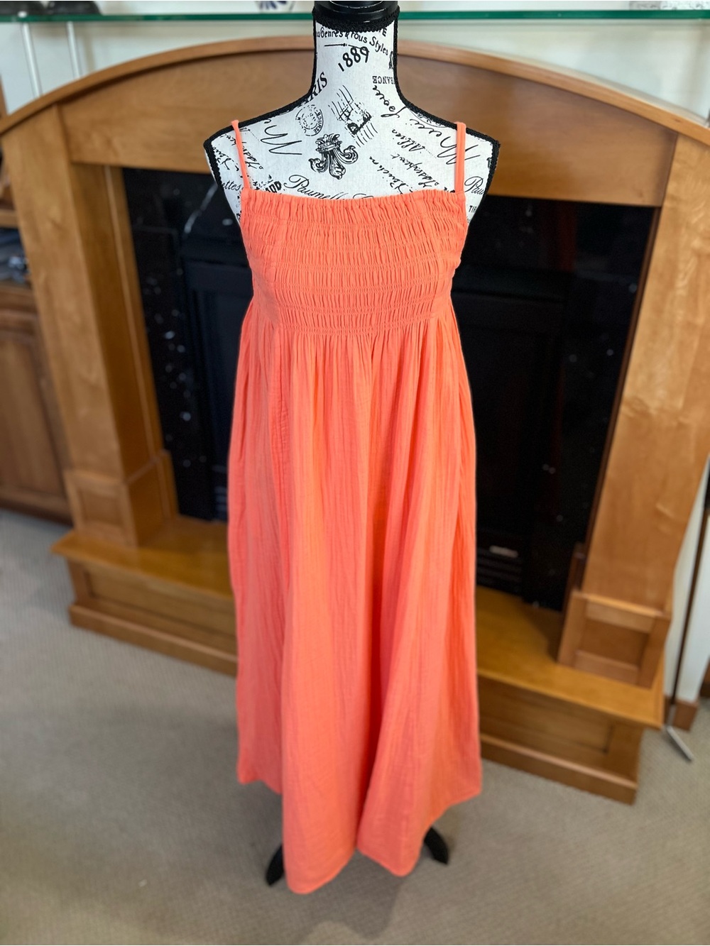 aerie Smocked Maxi Sundress with Spaghetti Straps